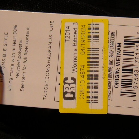 Shade & Shore Low U-Back Cross Strap Ribbed Texture 1 Piece Swimsuit Black XS-XL - Picture 9 of 16